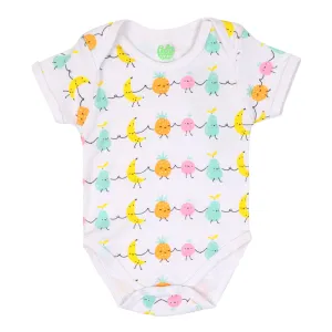 Infant Basic Romper Unisex FRUITS - White