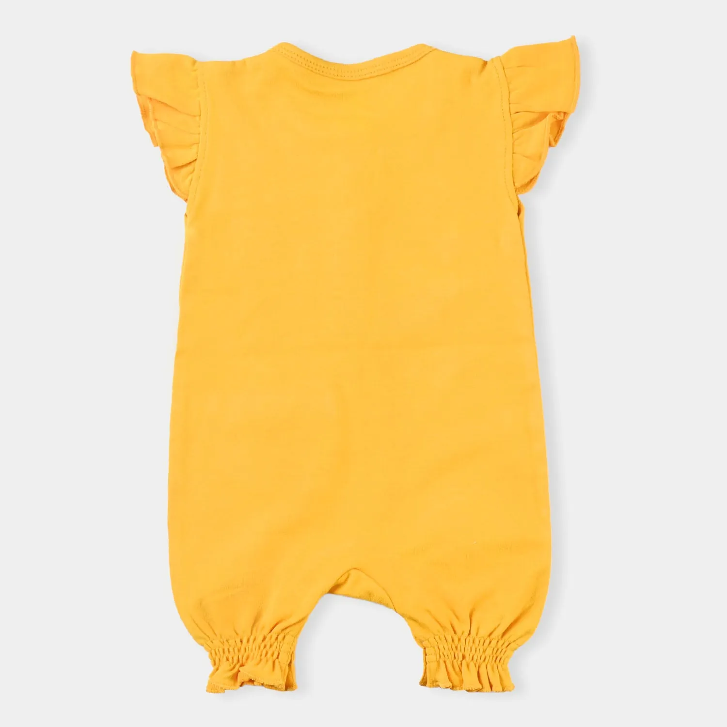 Infant Girls Cotton Interlock Knitted Romper Fruits EMB-Citrus