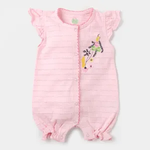 Infant Girls Knitted Romper Flower Embroidery - Nosegey