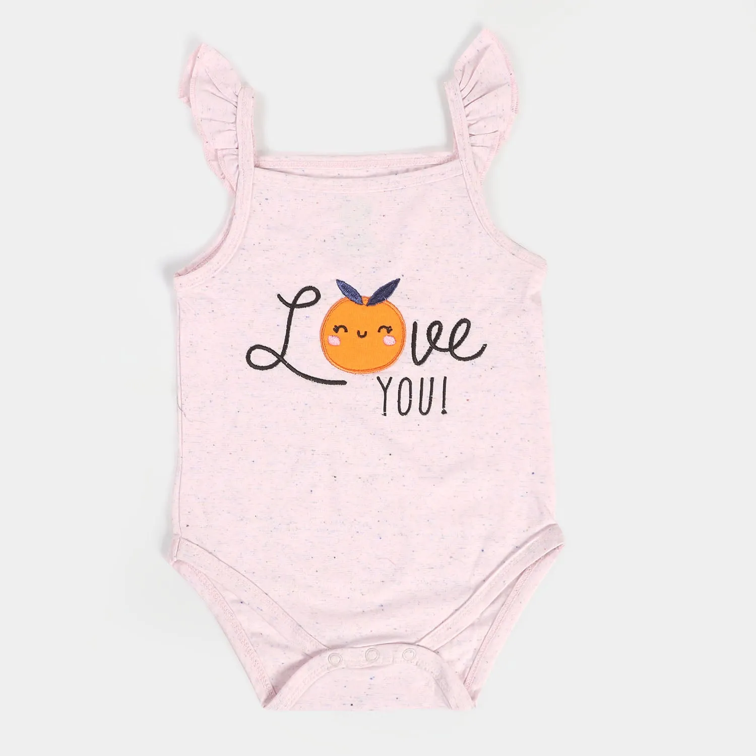 Infant Girls Knitted Romper Love You - S-Shell