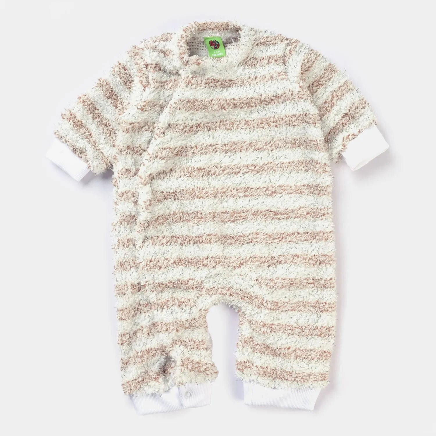 Infant Girls Sherpa Romper Sprinkles-Off White