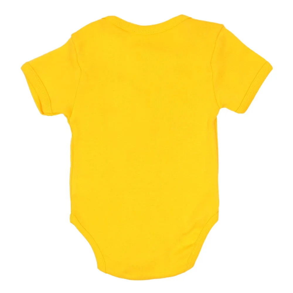 Infant Unisex Basic Romper GIRAFEE - Yellow