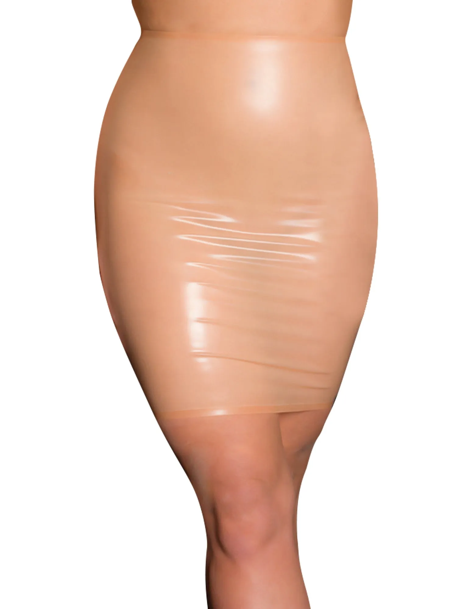 Jayne Latex Nude Pencil Skirt