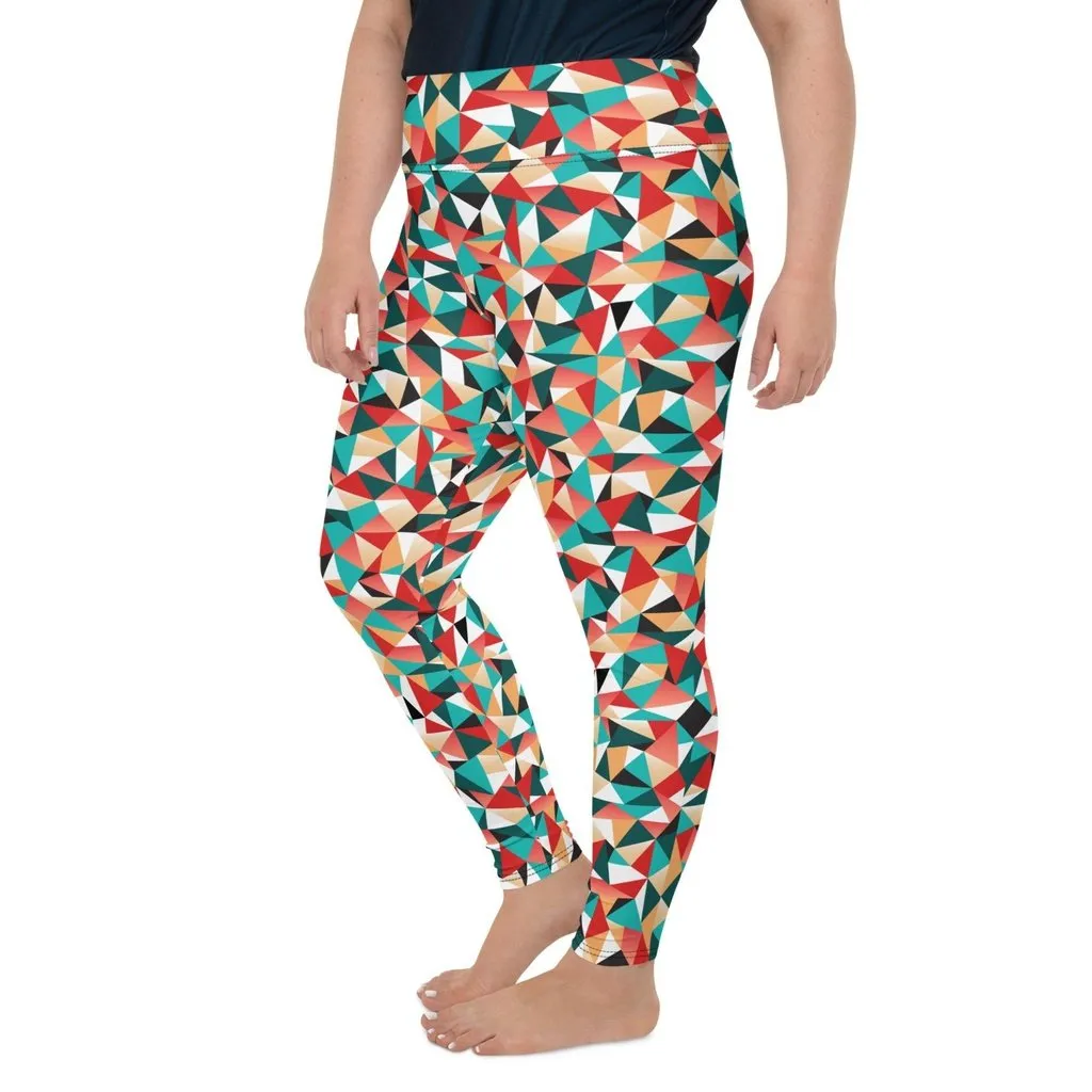 Kaleidoscopic Plus Size Leggings