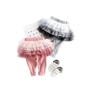 Kids Tutu Leggings | Pink Tutu Toddler Leggings With Tulle Skirt | Gift For Girls | Birthday Tutu Girls | Skirted Leggings | Tutu Pants Girl