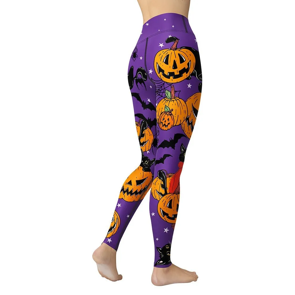 Kitty Loves Halloween Yoga Leggings