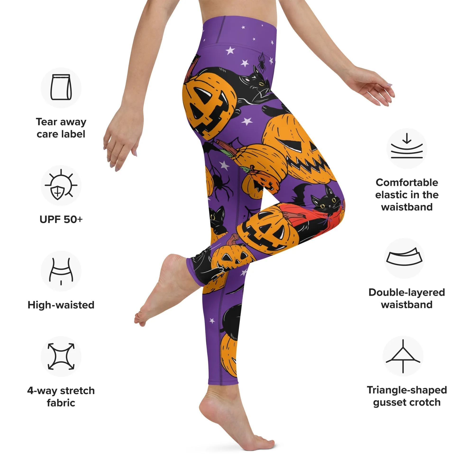 Kitty Loves Halloween Yoga Leggings