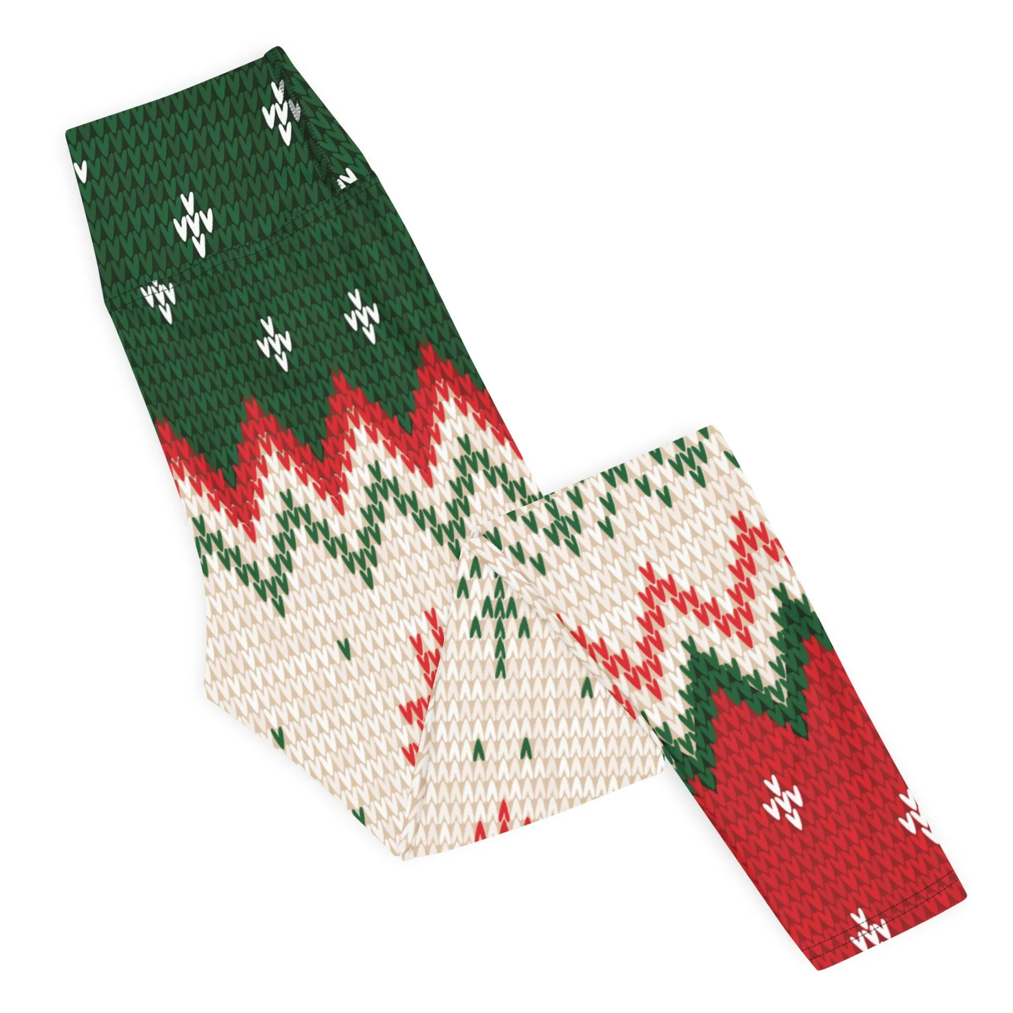 Knitted Print Ugly Christmas Yoga Leggings