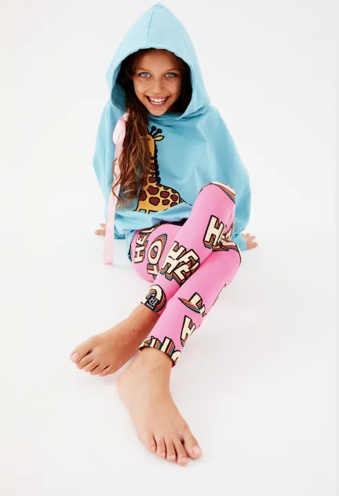 Kukukid Pink Hello Leggings