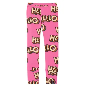 Kukukid Pink Hello Leggings