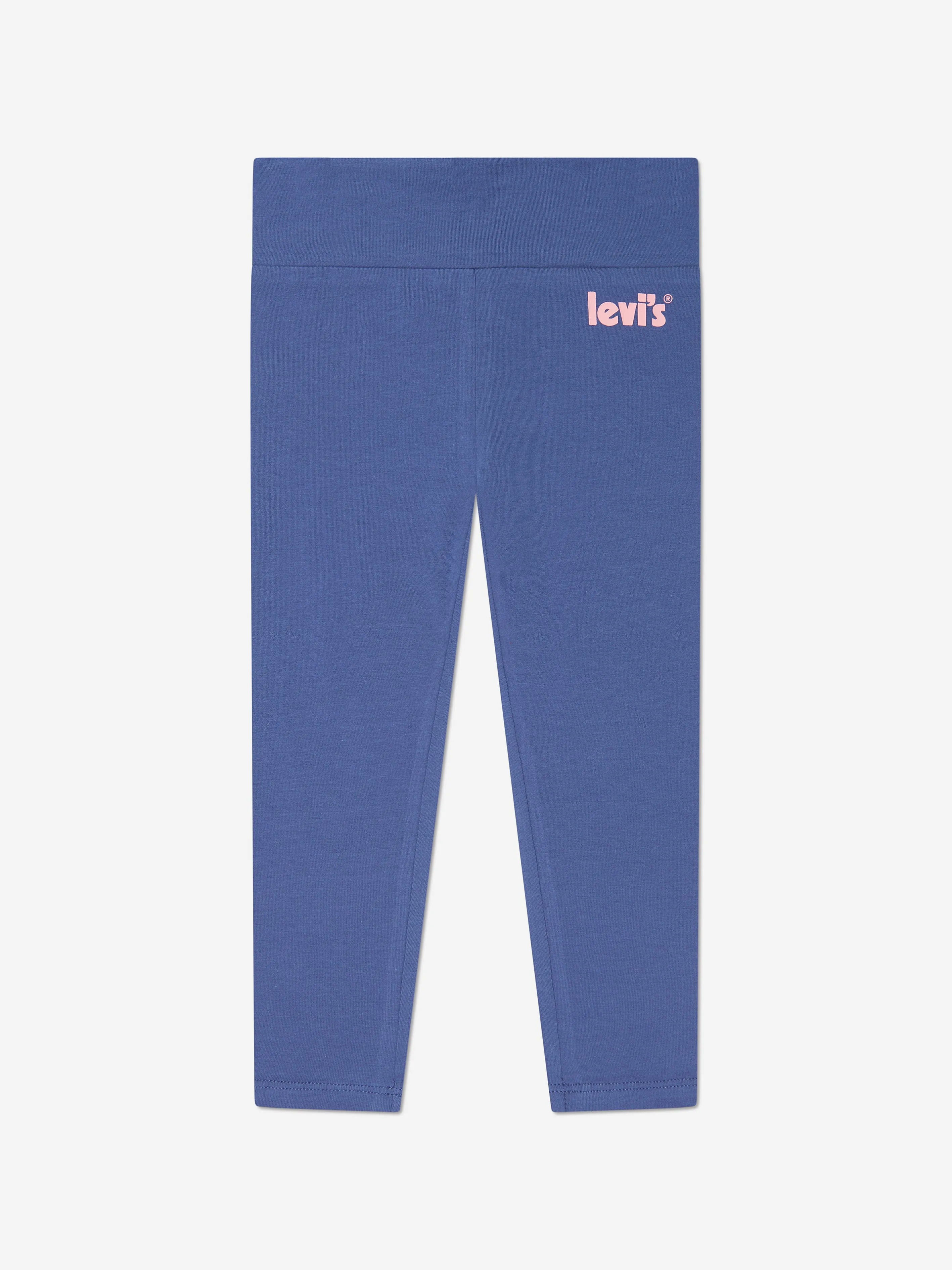 Levi's Wear Girls High Rise Logo Knit Leggings in Blue