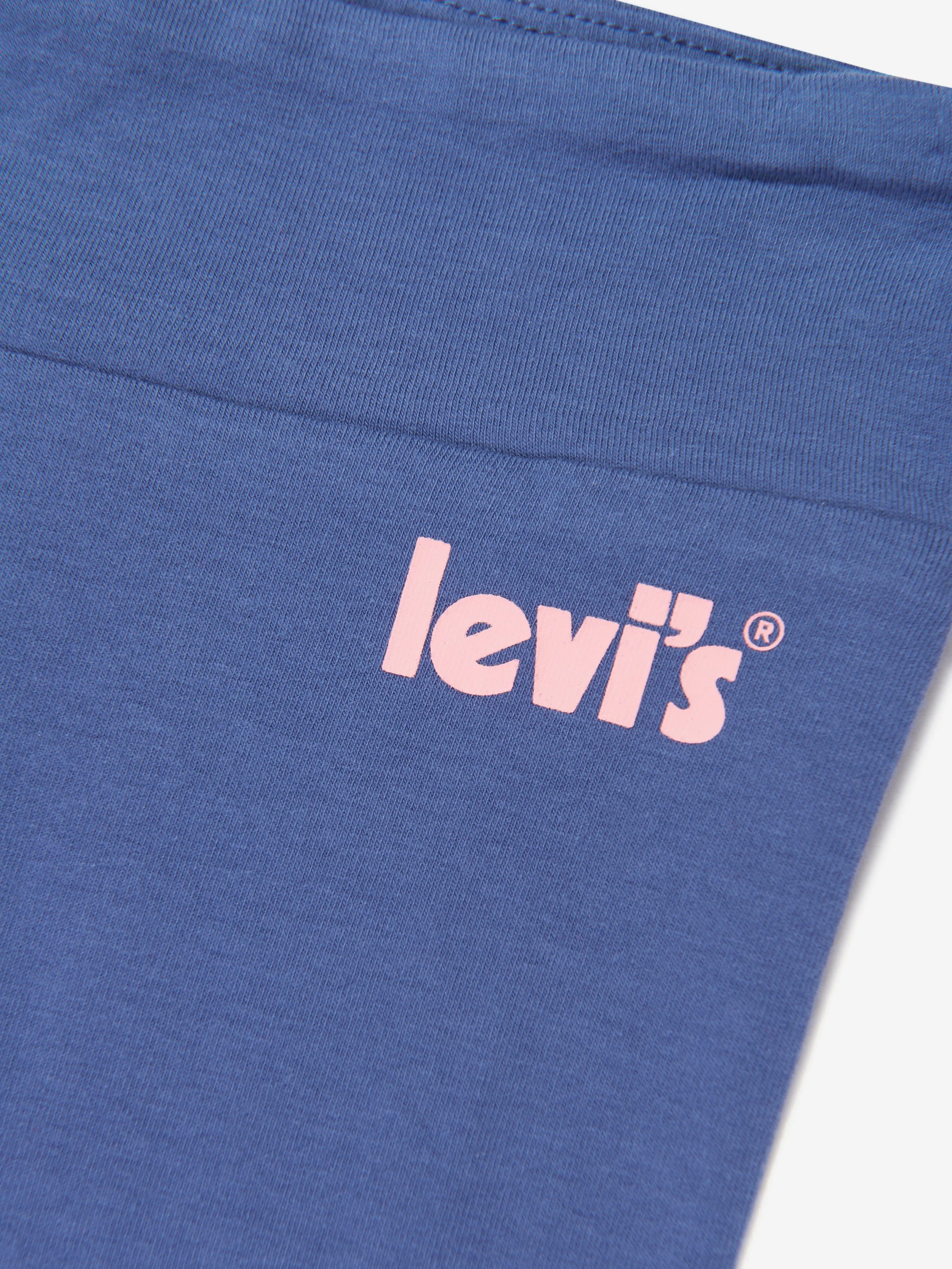 Levi's Wear Girls High Rise Logo Knit Leggings in Blue