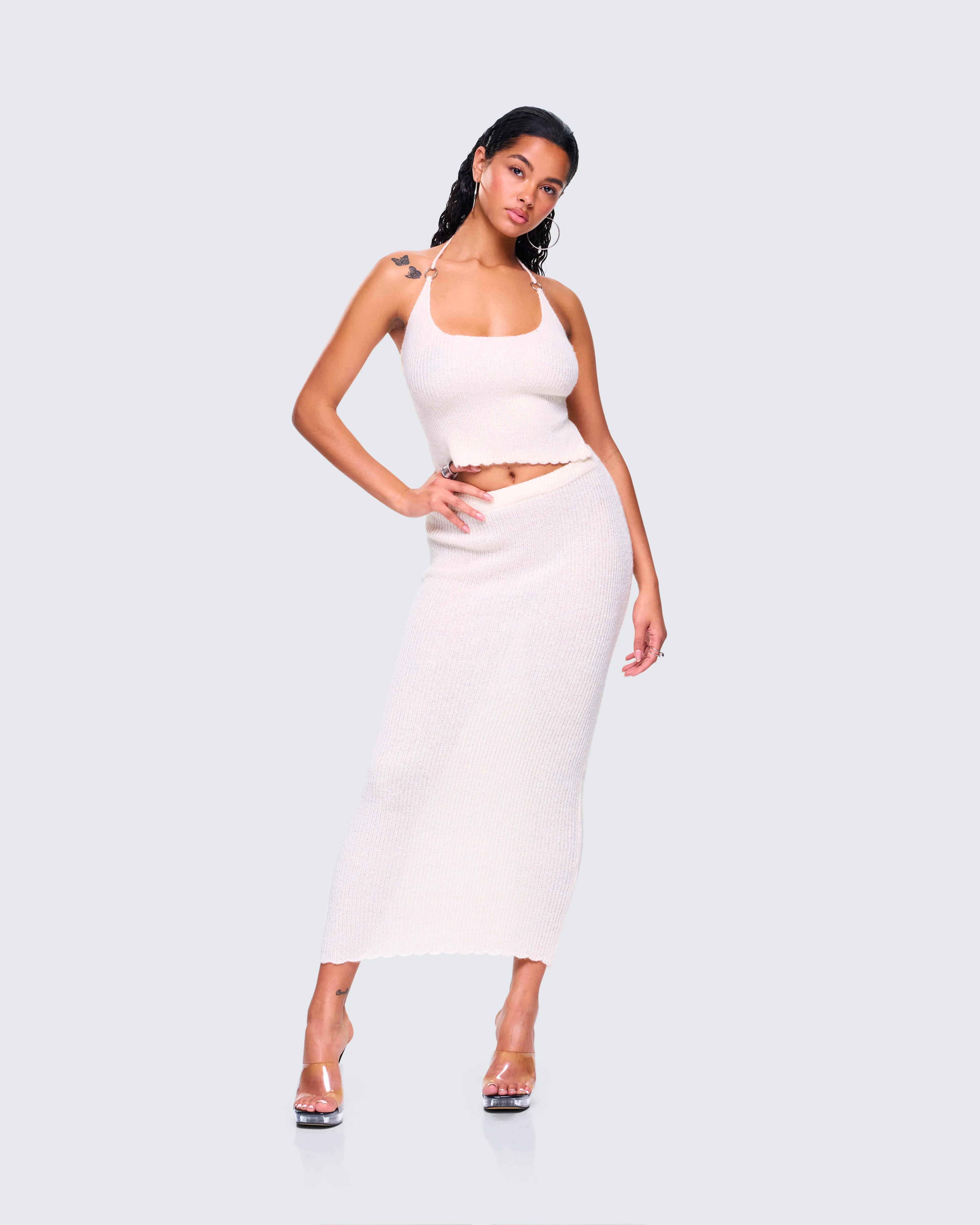 Liberty Ivory Knit Maxi Skirt