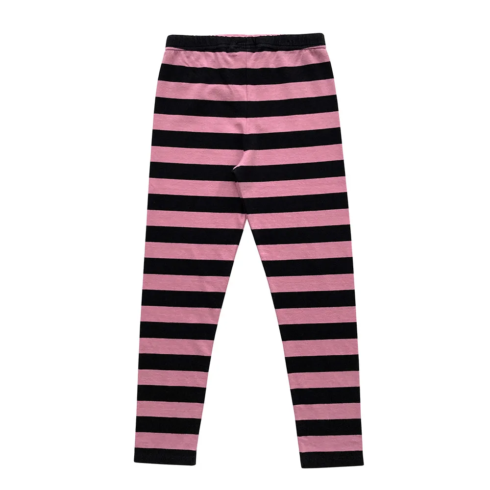 LMH Striped Leggings - Rose & Black