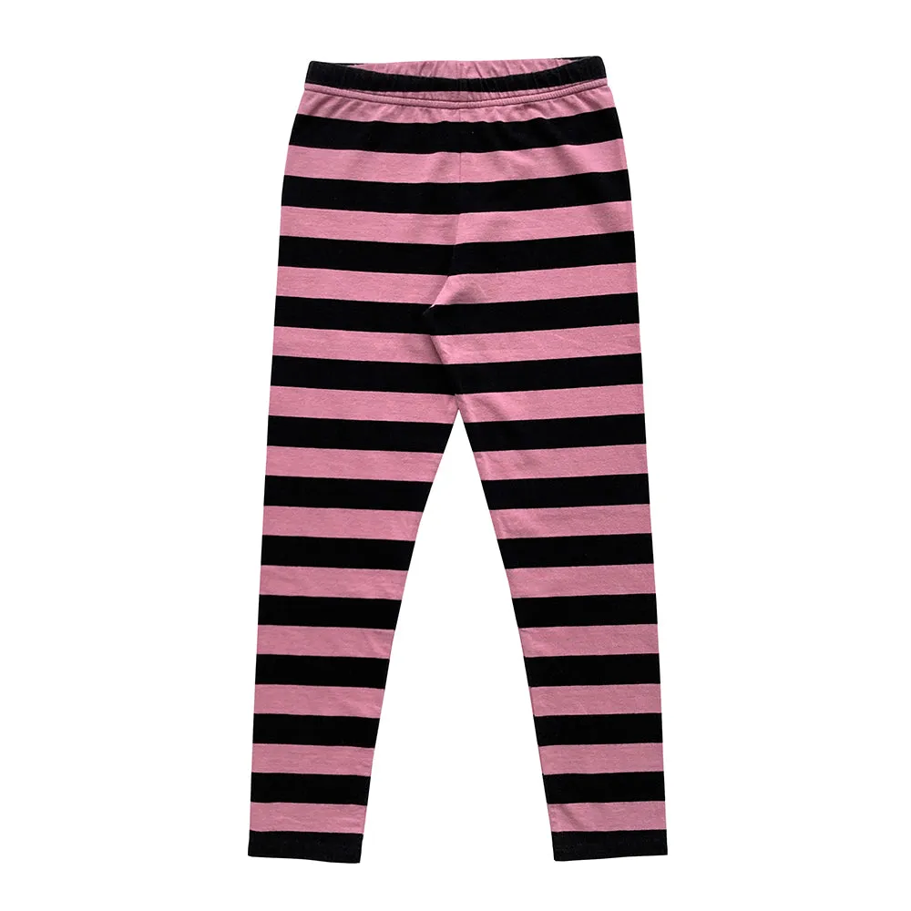 LMH Striped Leggings - Rose & Black