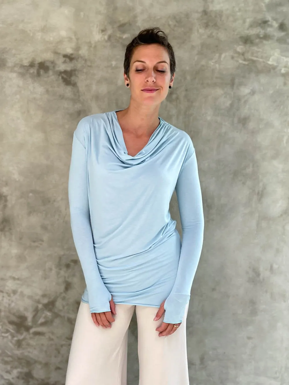 Long Sleeve Waterfall Top