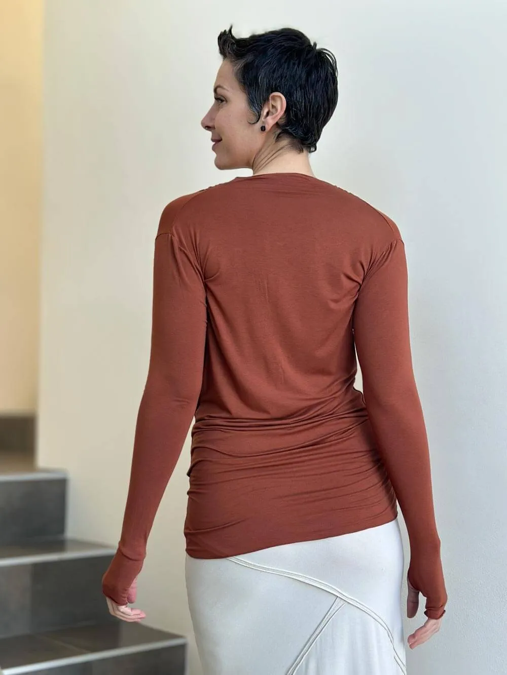 Long Sleeve Waterfall Top