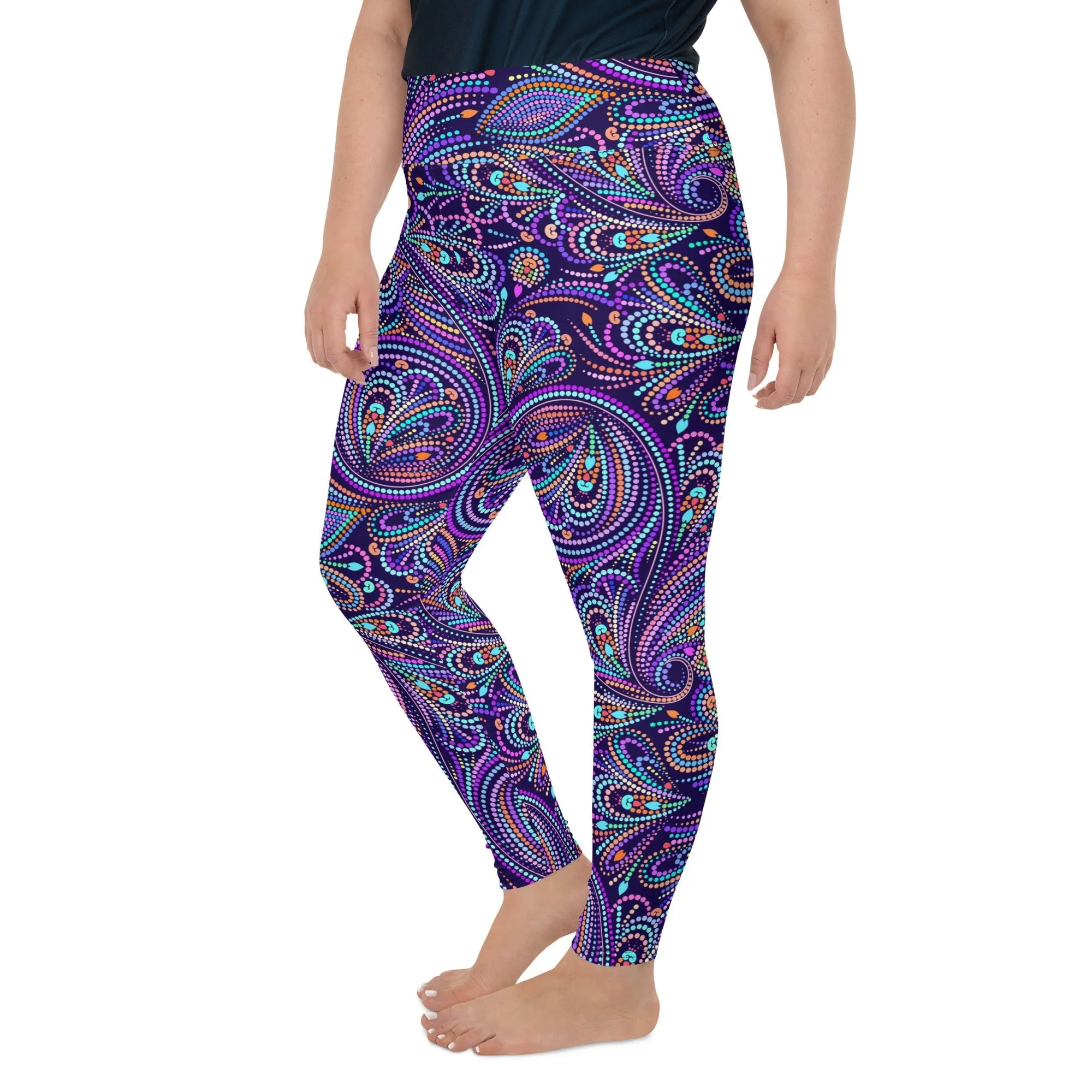 Lovely Mosaic Plus Size Leggings