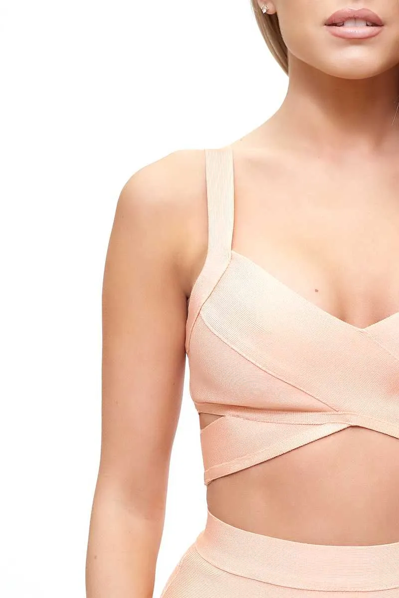 Lucia - Peach Bandage 2 Piece Set