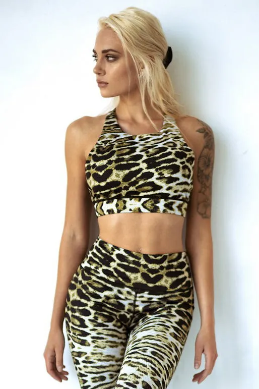 Lush Leopard Print Active Sports Bra