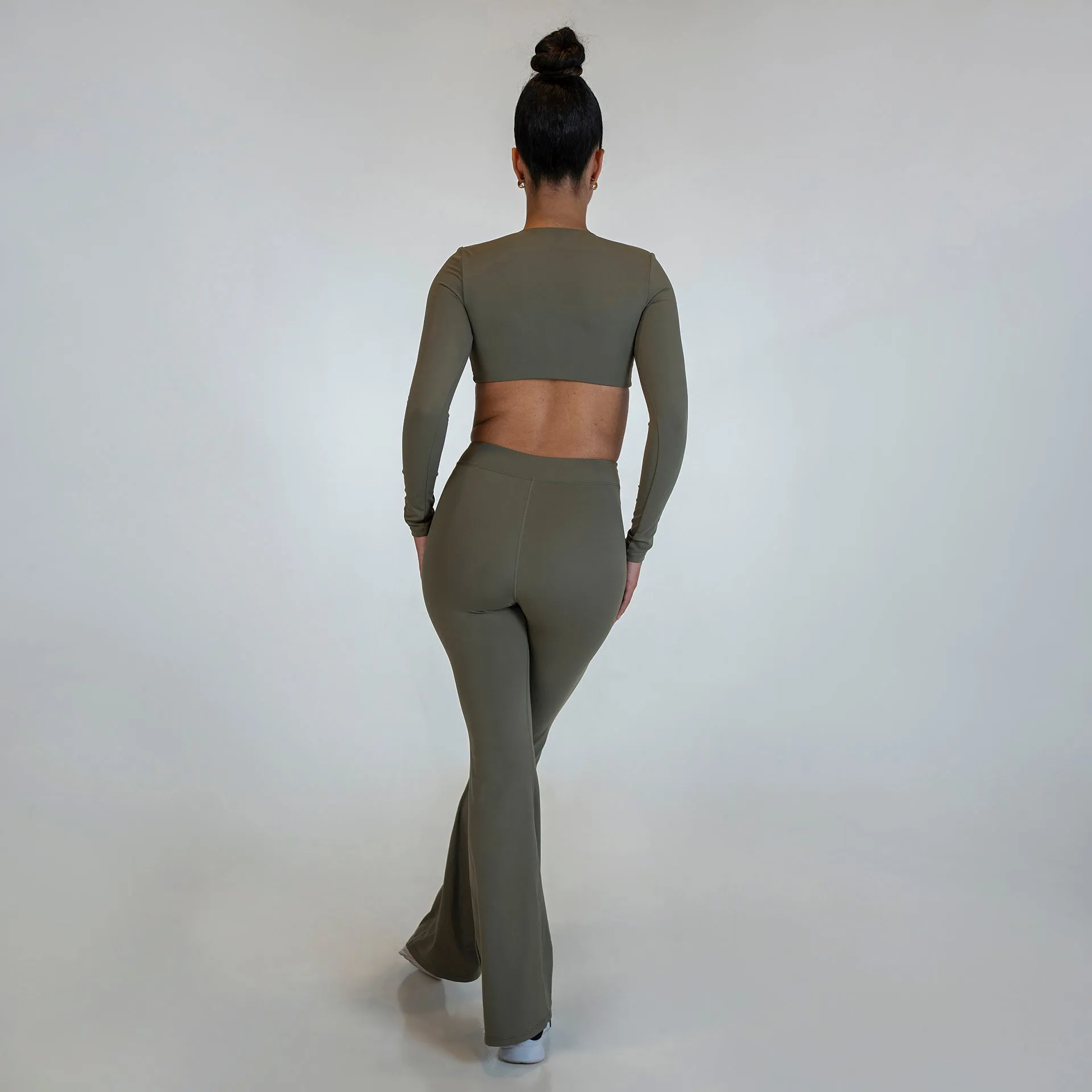 Luxebell - Bell Bottom Leggings (Olive)