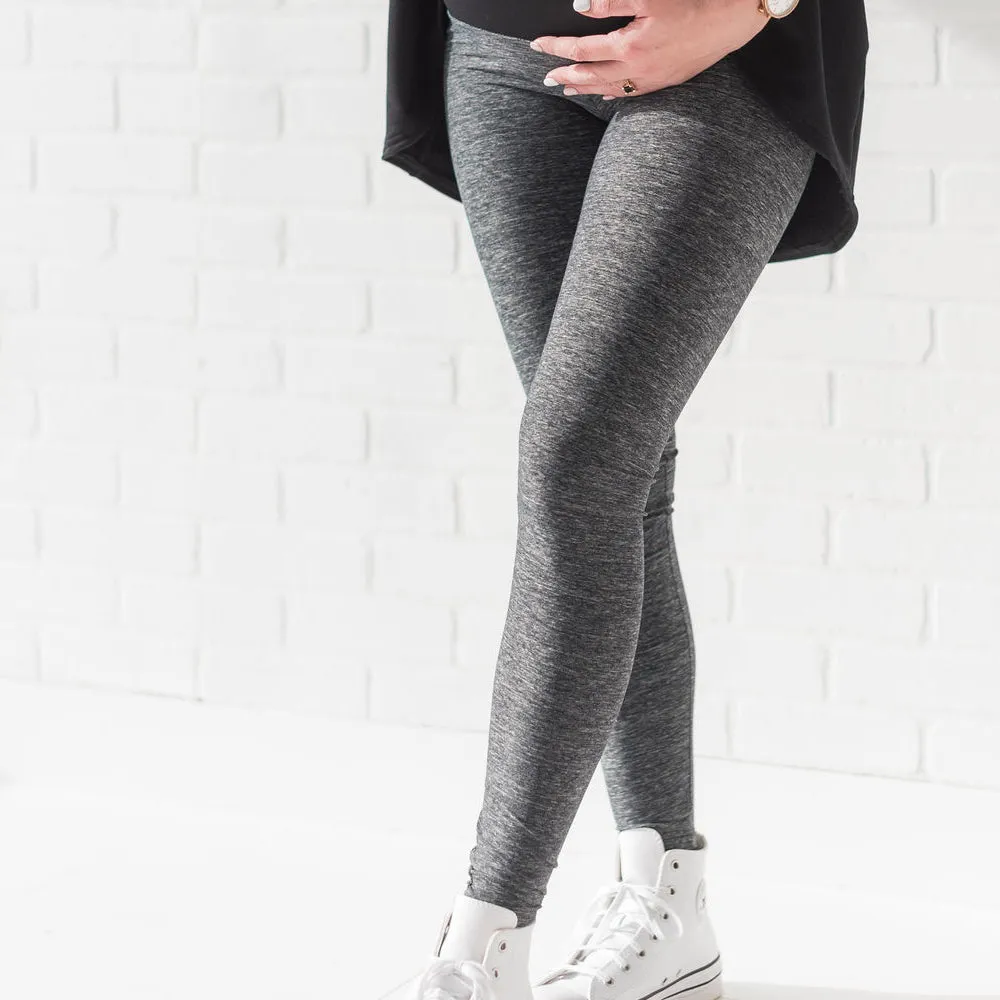 Lynx Legging- Heathered Graphite Grey