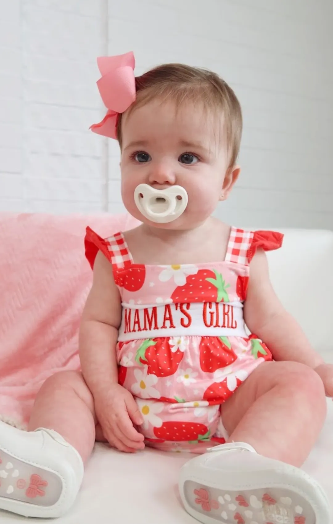 Mama's Girl Strawberry Bubble Romper