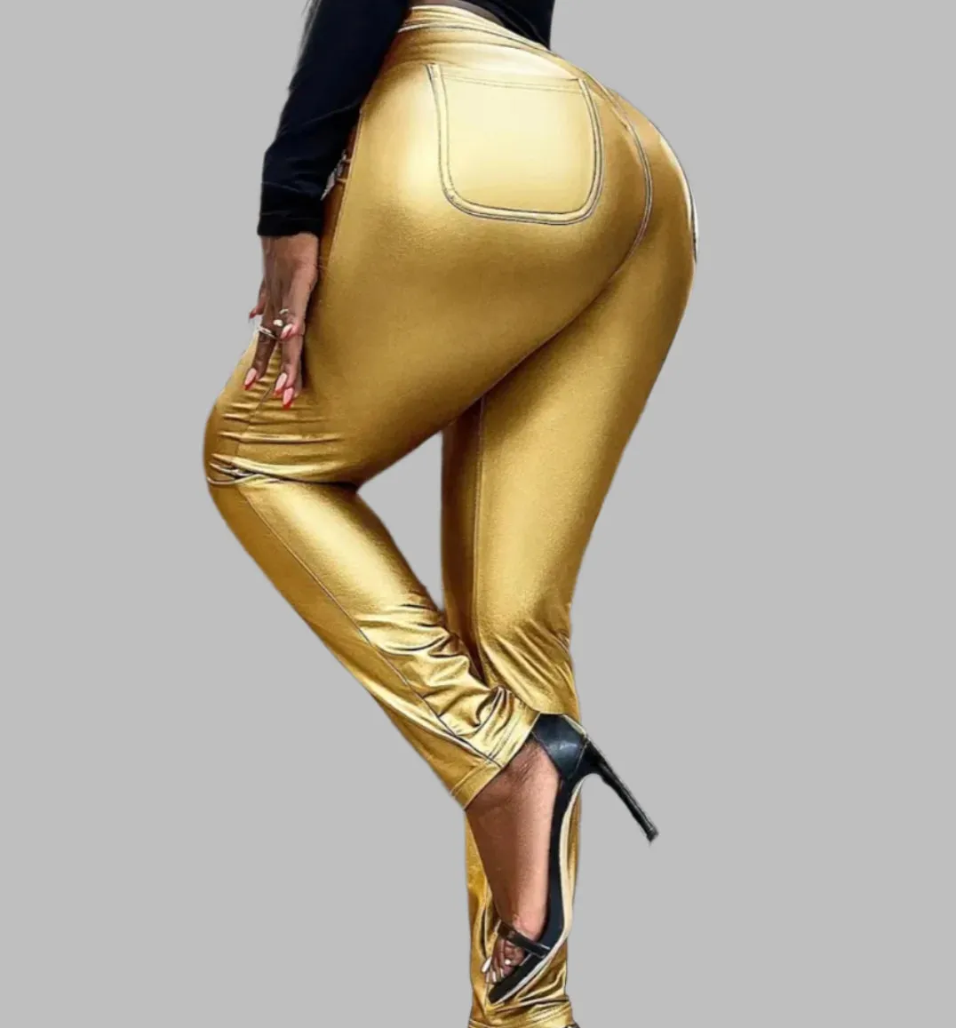 MARDI GRAS Urban Edge Women's Go-Gold Leggings Pants