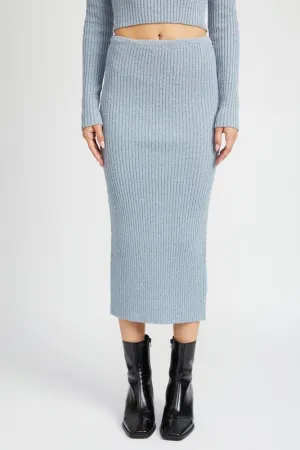 MAXI KNIT SKIRT WITH BACK SLIT