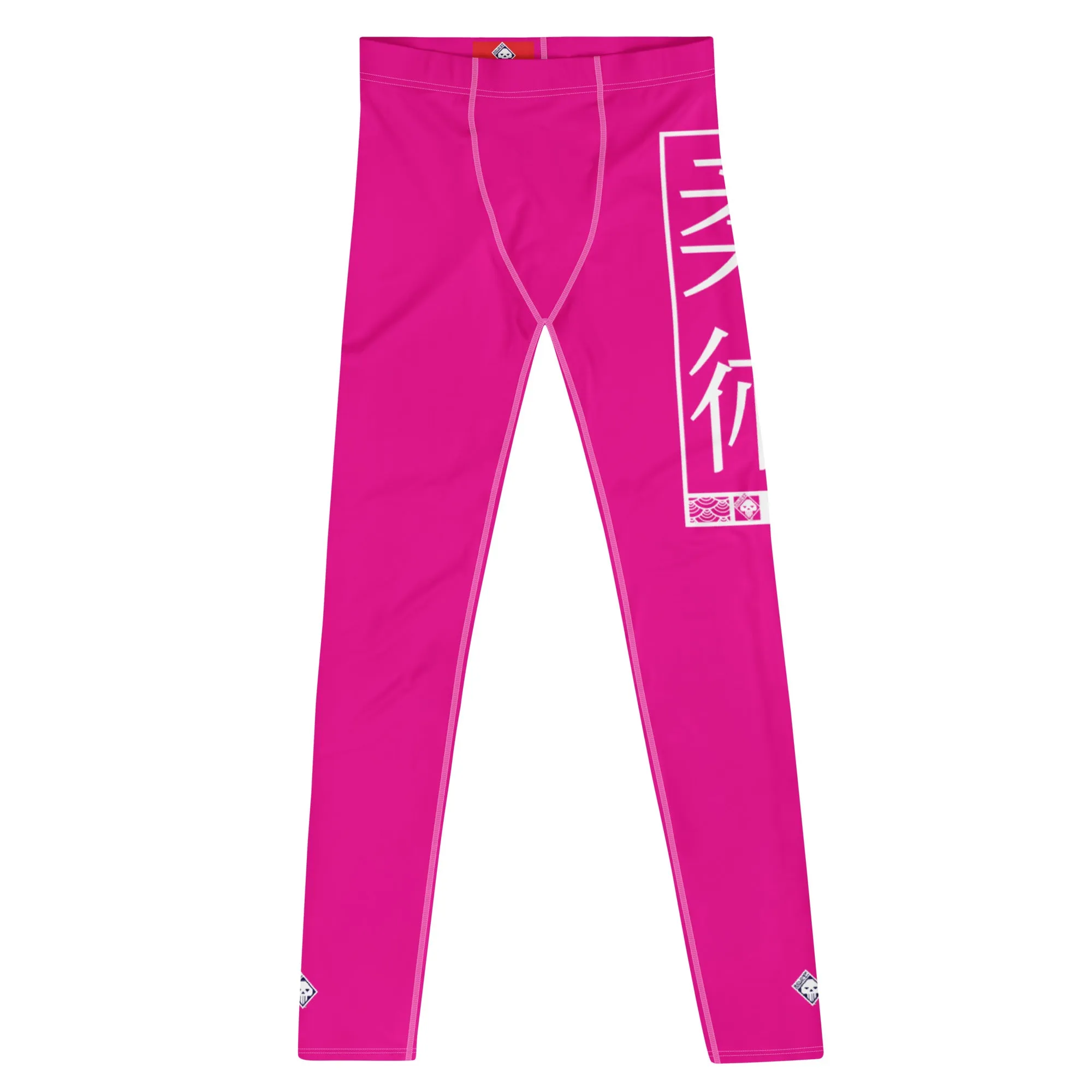 Men's Athletic Workout Leggings For Jiu Jitsu 003 - Hollywood Cerise