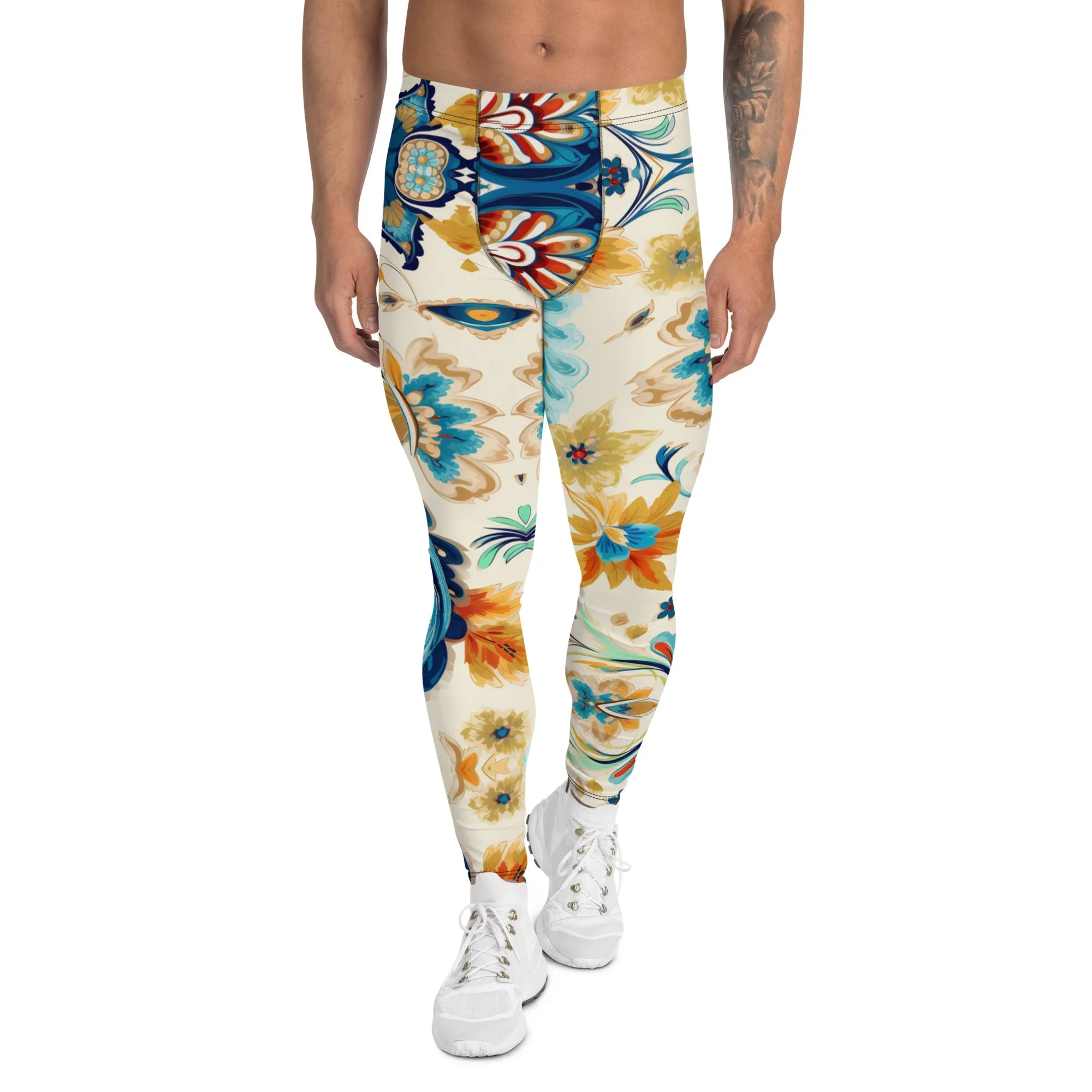 Men's Leggings, Ecstatic Dance, Festival, Rave, Gym Leggings, Trippy Leggings, Wrestling Tights, Yoga