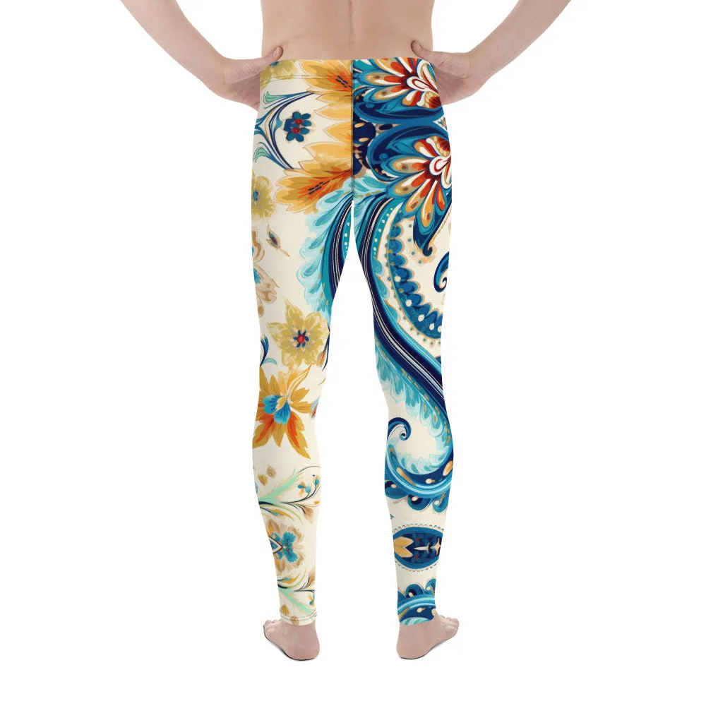 Men's Leggings, Ecstatic Dance, Festival, Rave, Gym Leggings, Trippy Leggings, Wrestling Tights, Yoga