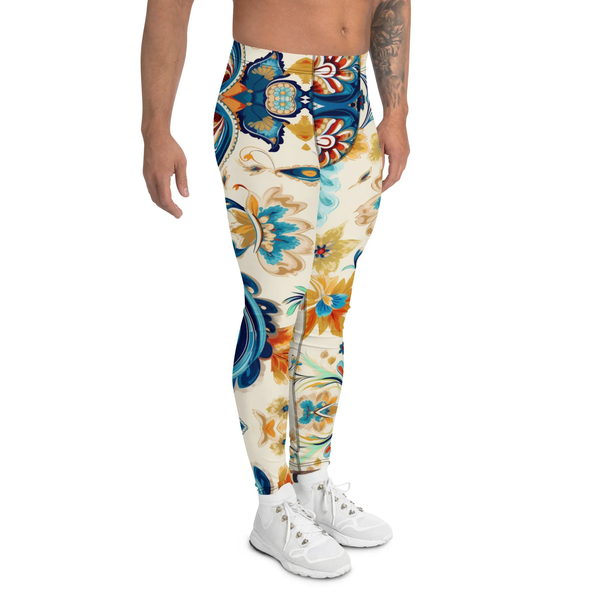 Men's Leggings, Ecstatic Dance, Festival, Rave, Gym Leggings, Trippy Leggings, Wrestling Tights, Yoga