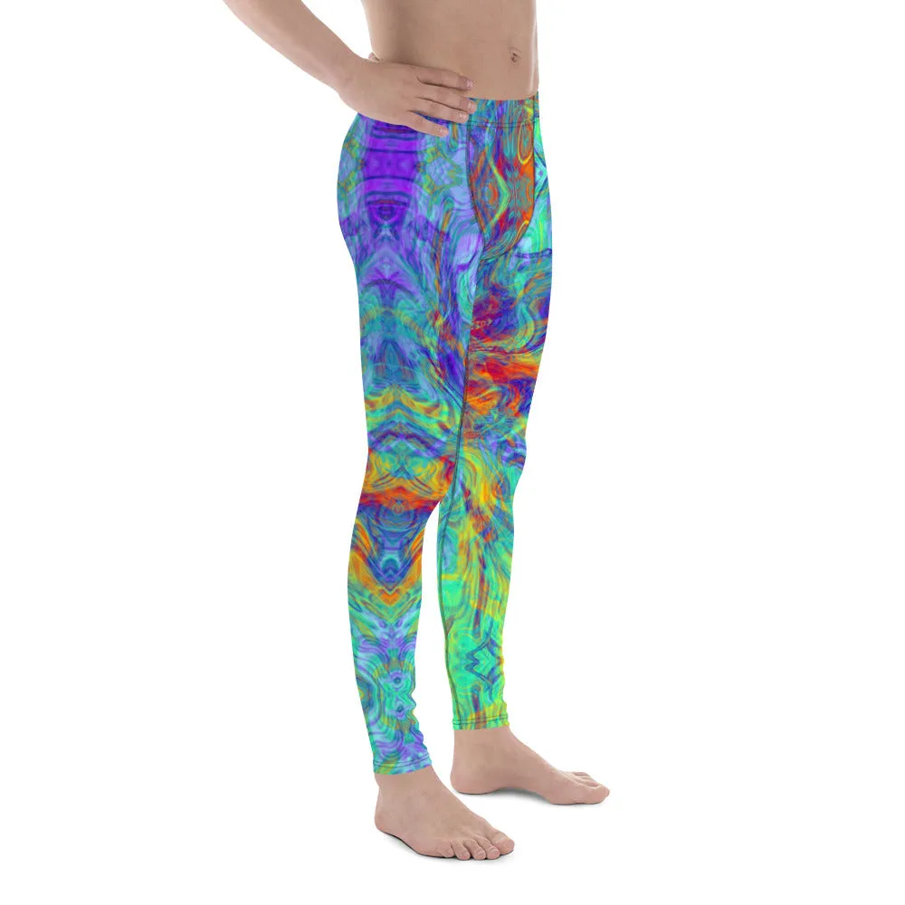 Men's Leggings, Multicolor, Men's Rave Pants, Festival Tights, Gym Leggings, Wrestling Pants, Unusual Gifts for Him, Yoga Leggings