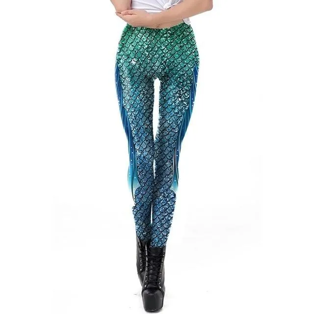 Mermaid Print Leggings