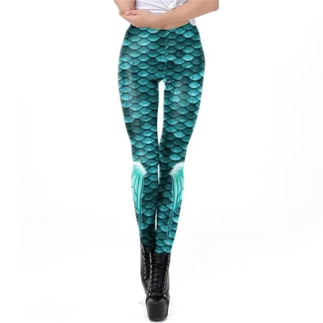 Mermaid Print Leggings