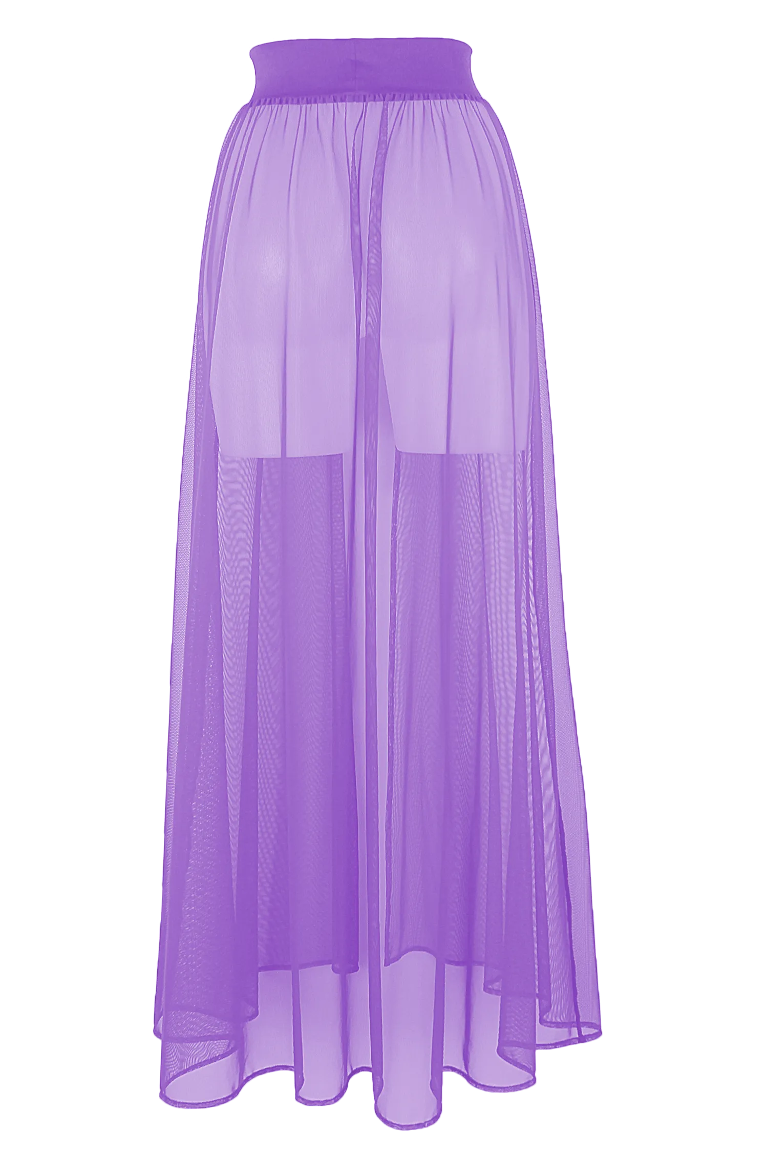 Mesh Maxi Skirt Cover-up Long / FESTIVAL SKIRT LILAC