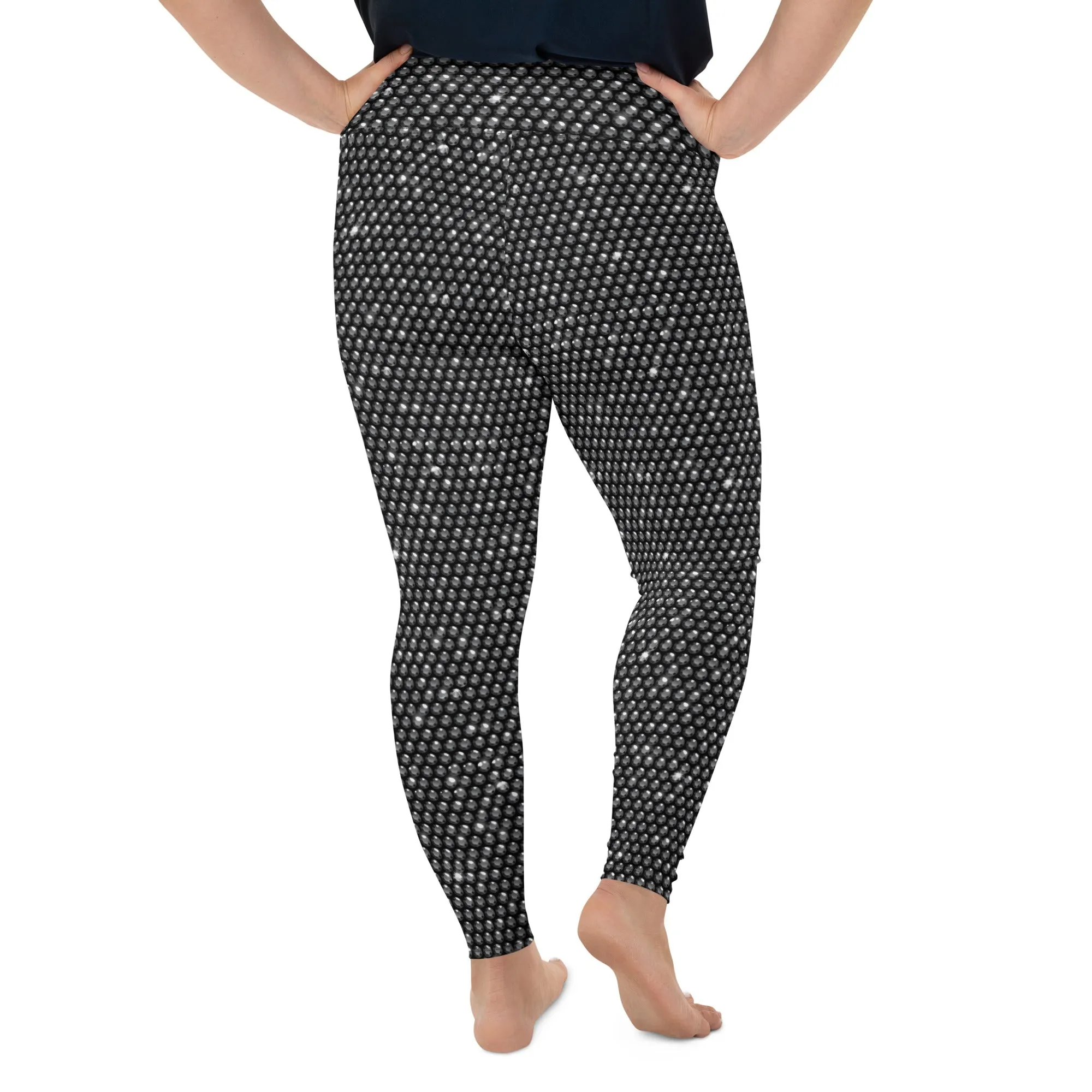 Midnight Bedazzled Print Plus Size Leggings