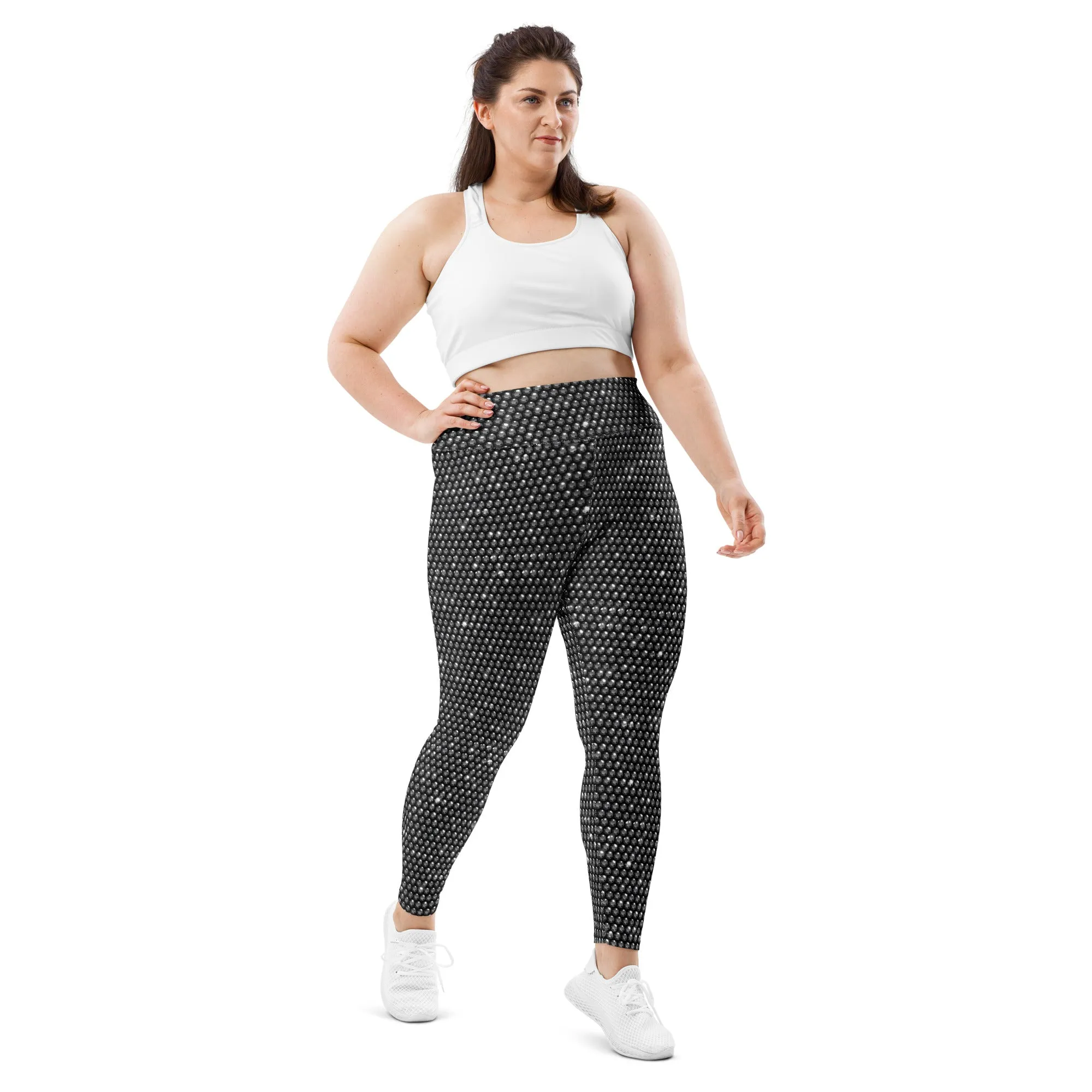 Midnight Bedazzled Print Plus Size Leggings