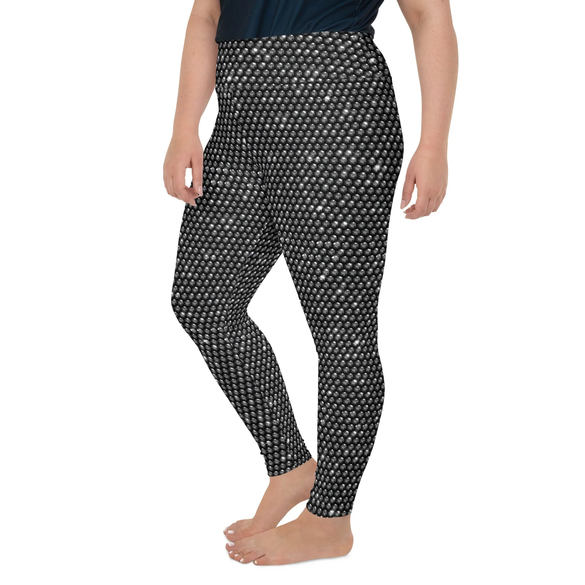 Midnight Bedazzled Print Plus Size Leggings