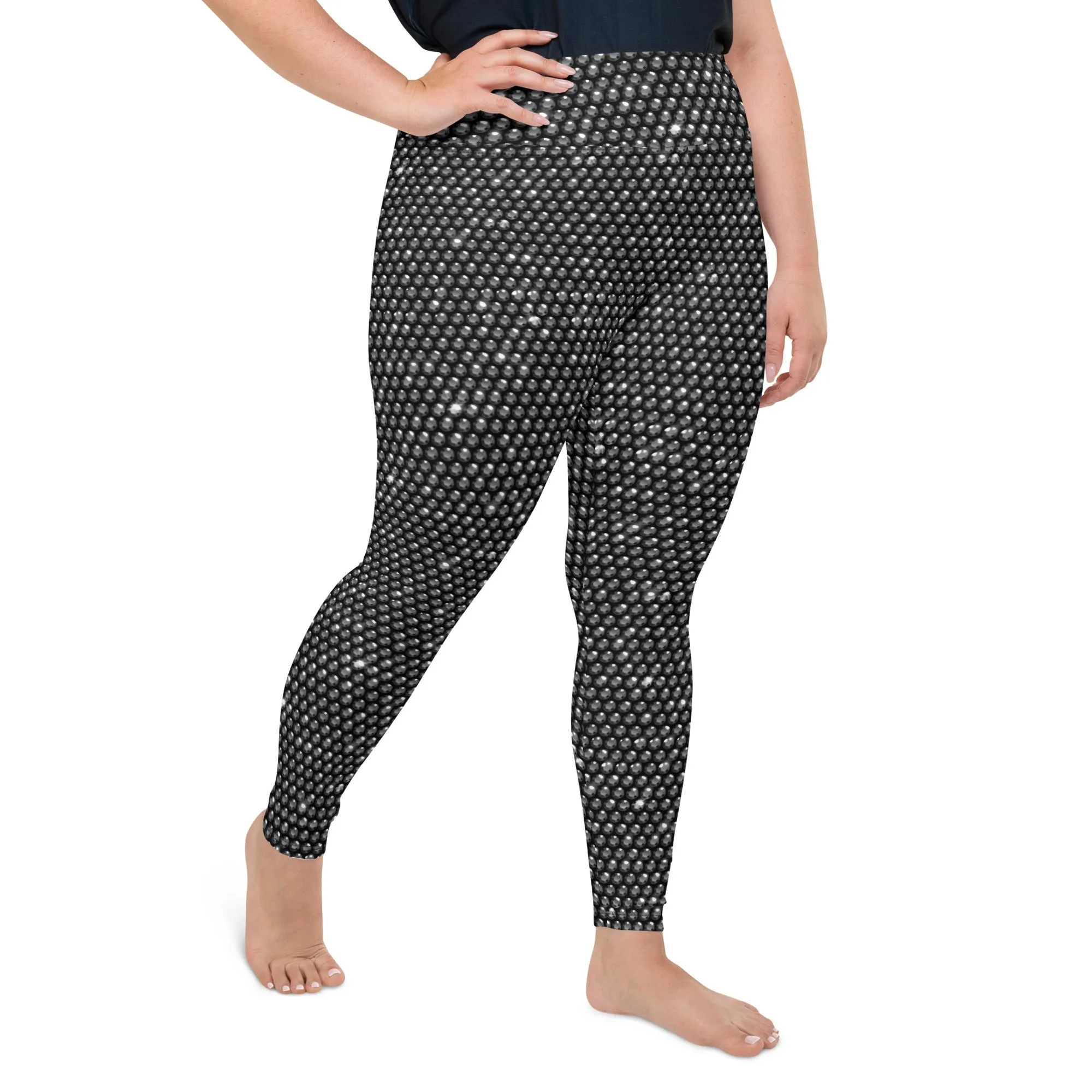 Midnight Bedazzled Print Plus Size Leggings