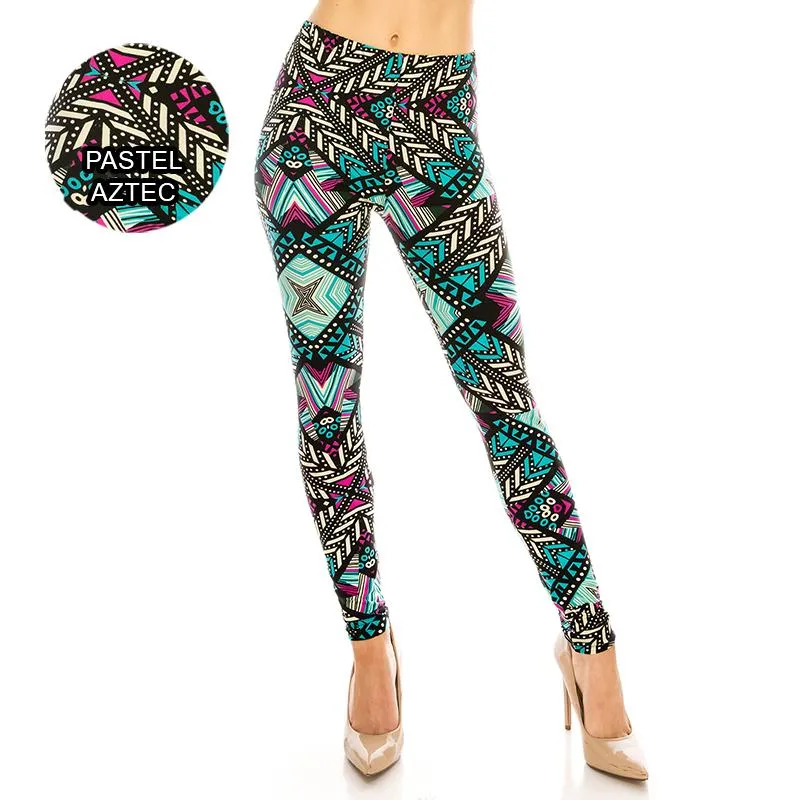 Miscellaneous Patterned Ultra Soft Leggings (Regular/Plus Size)