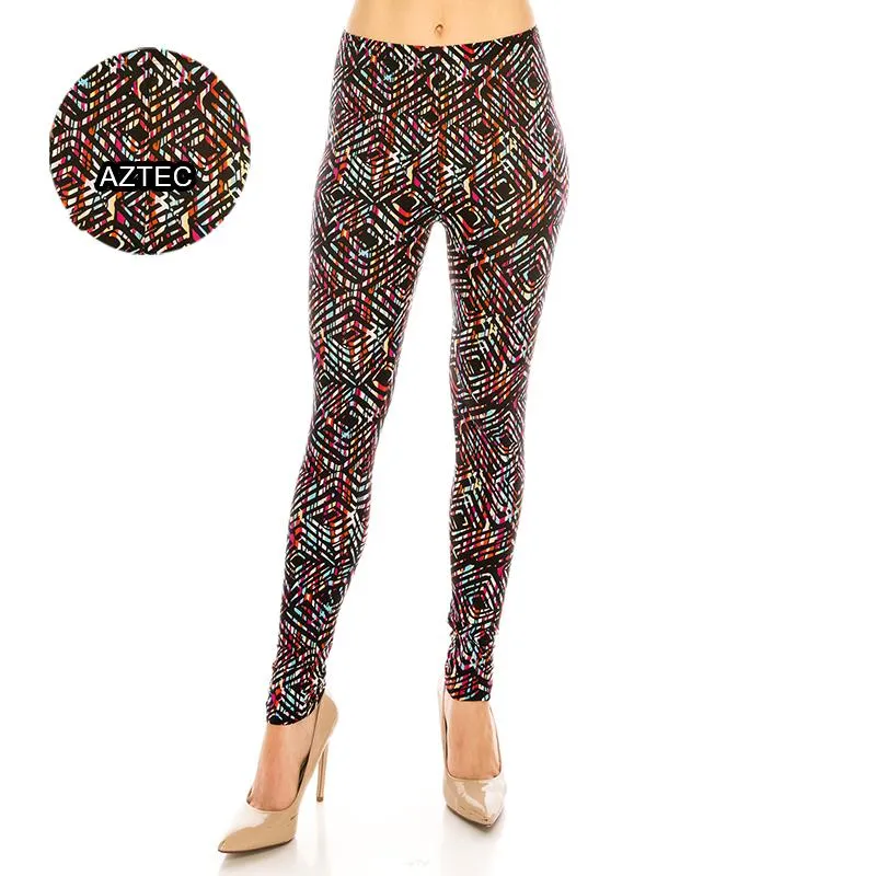 Miscellaneous Patterned Ultra Soft Leggings (Regular/Plus Size)