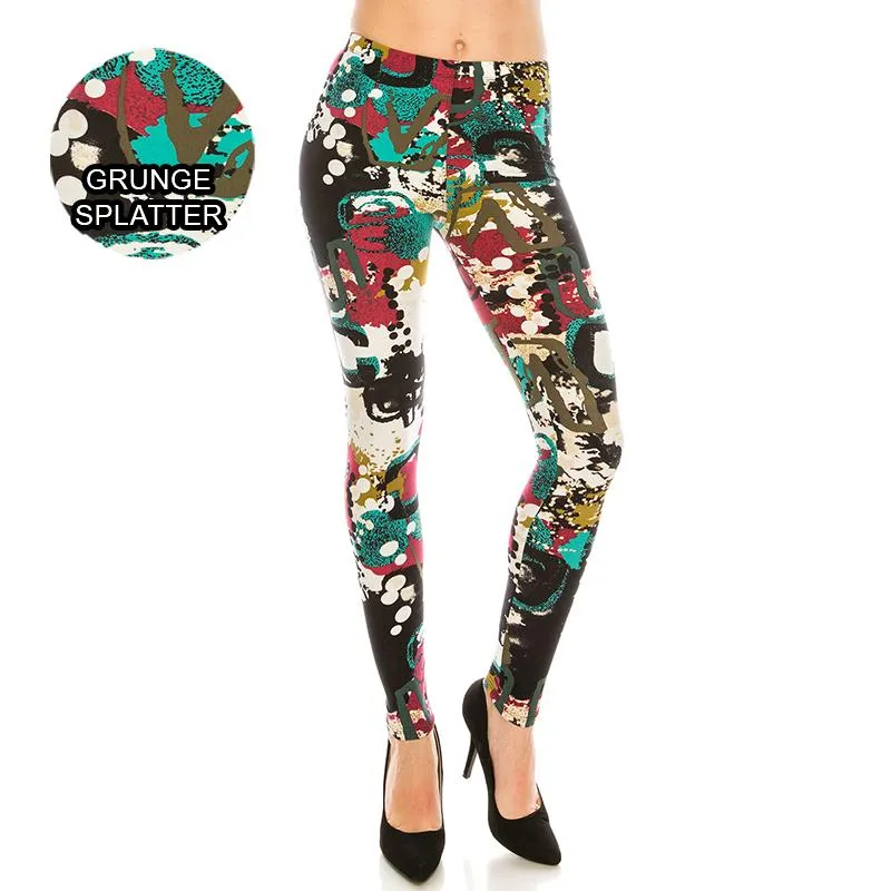 Miscellaneous Patterned Ultra Soft Leggings (Regular/Plus Size)