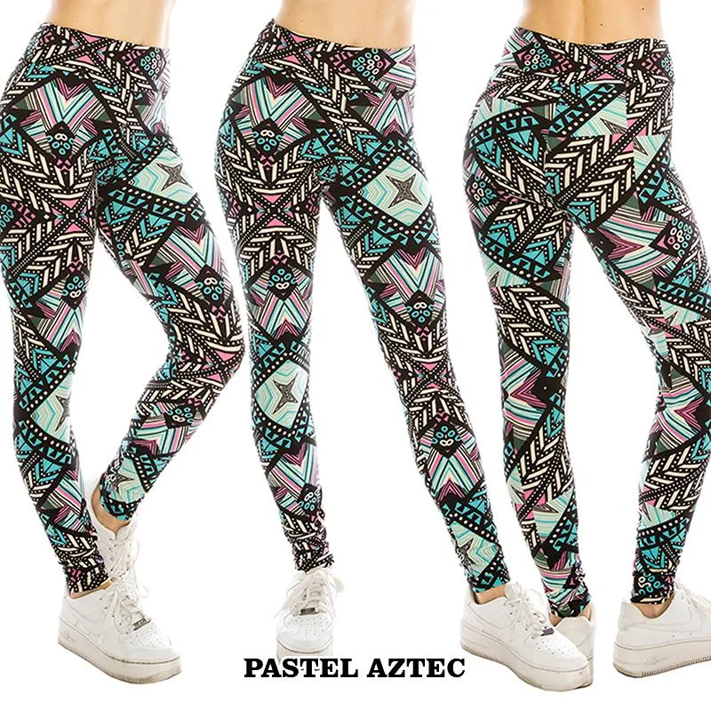 Miscellaneous Patterned Ultra Soft Leggings (Regular/Plus Size)