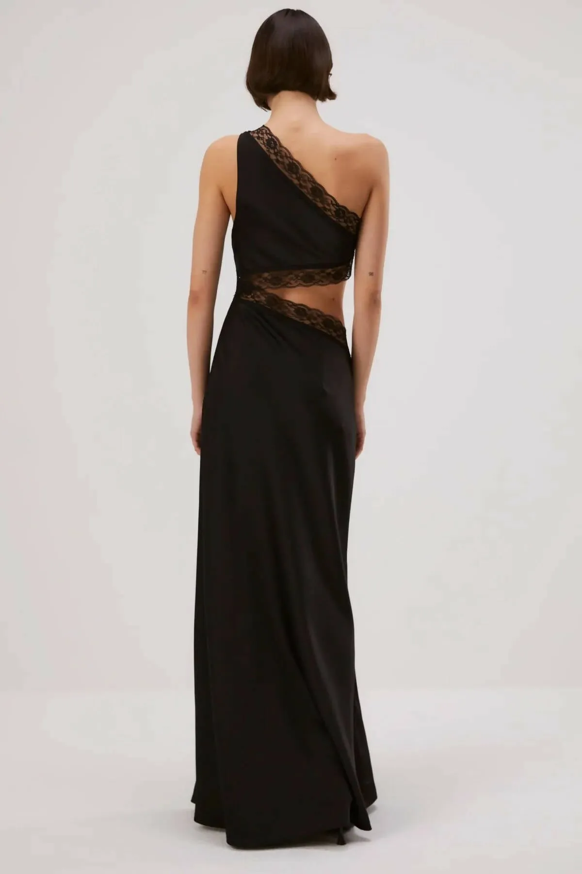 Misha Collection Jillian Silk Maxi Dress in Black