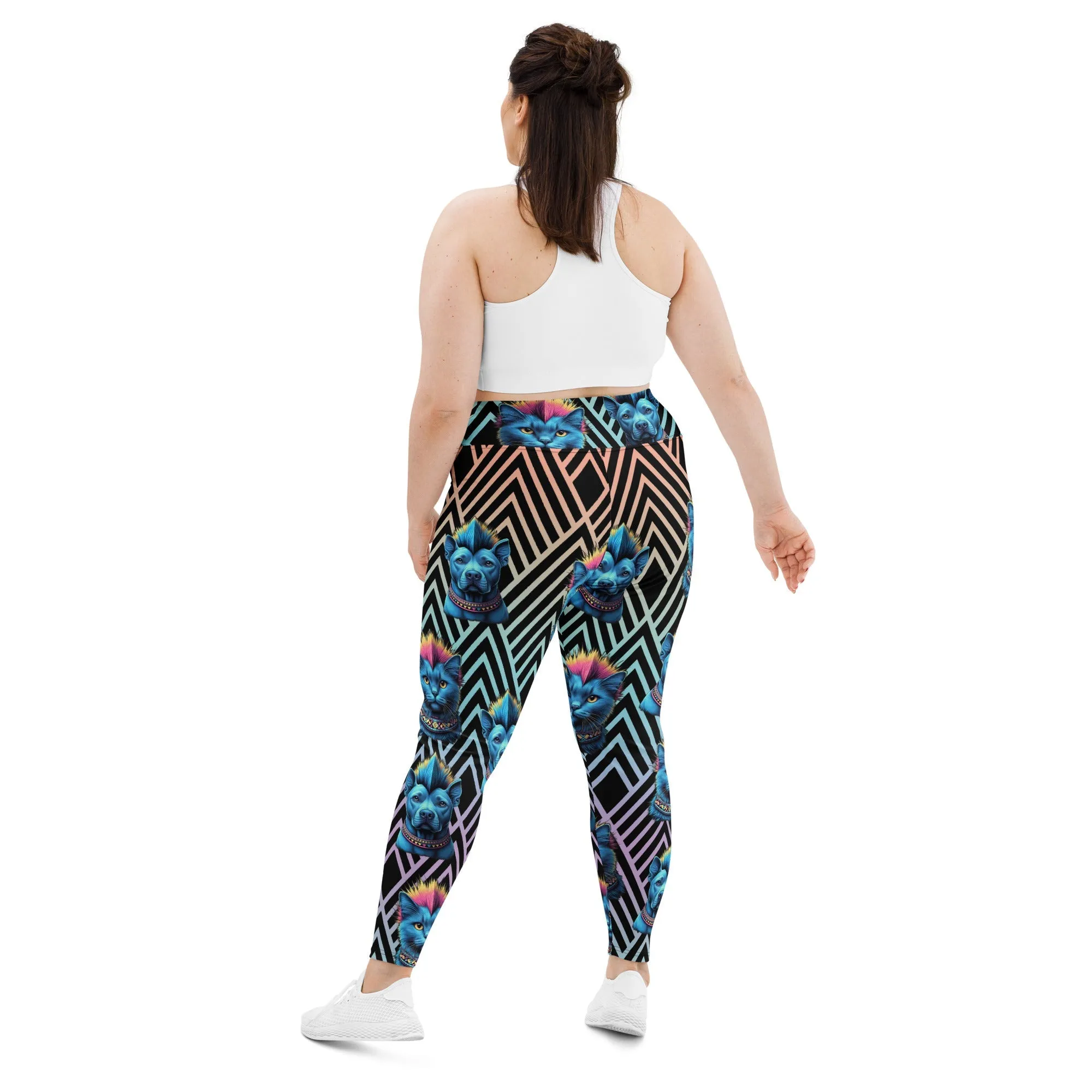 Mohawk Cats & Dogs Plus Size Leggings