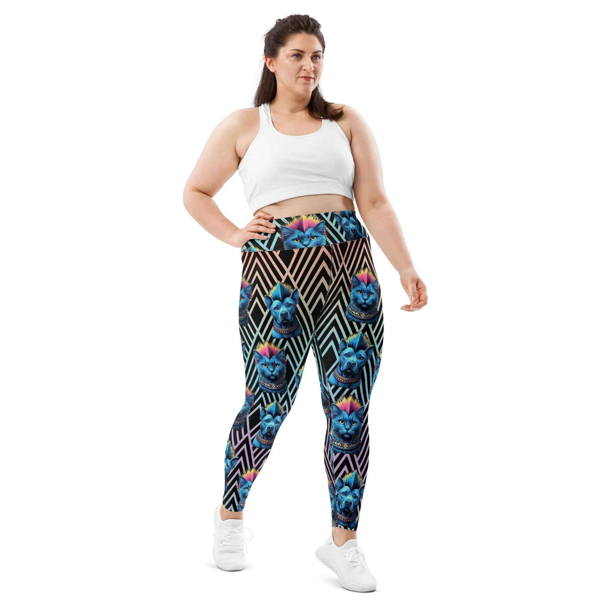 Mohawk Cats & Dogs Plus Size Leggings