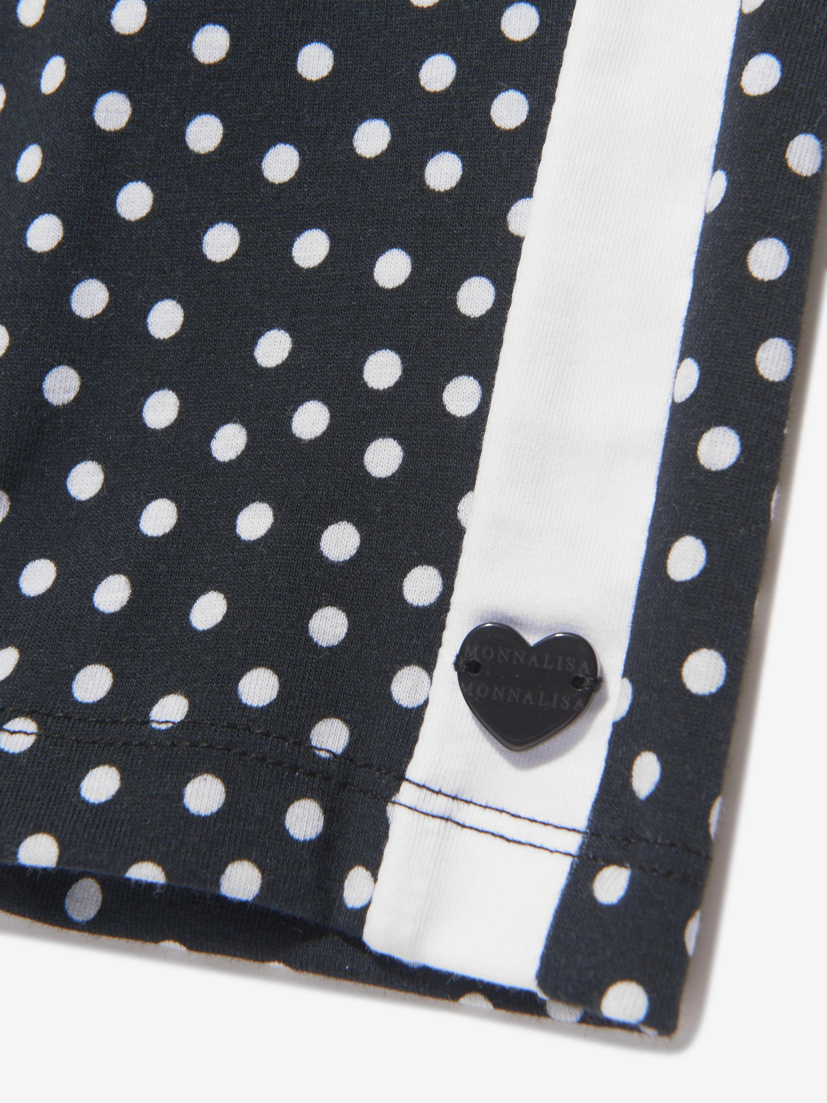 Monnalisa Girls Polka Dot Leggings in Black