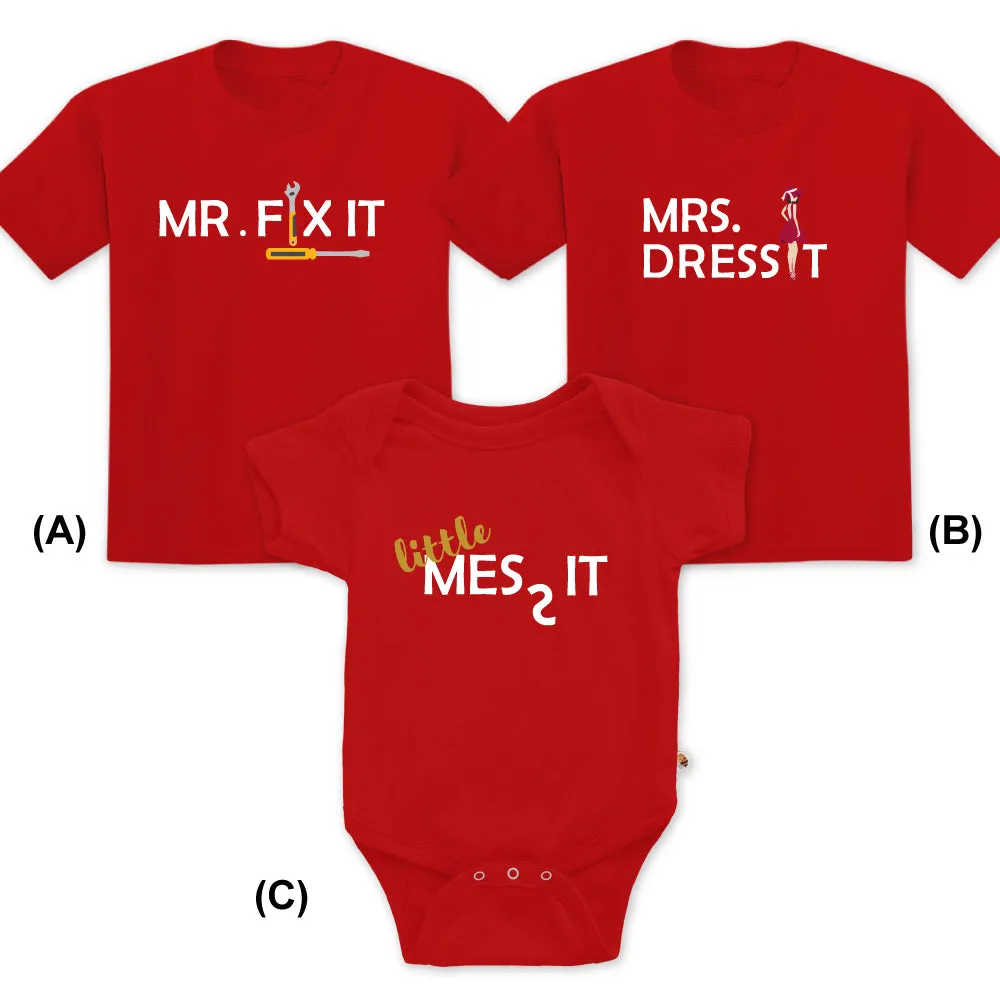 Mr Fix Mrs Dress Little Mess Family Set